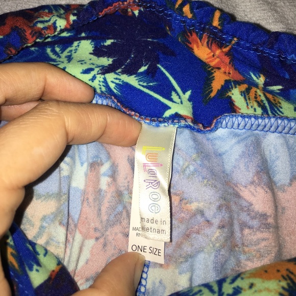Lularoe OS unicorn leggings w palm trees - Picture 4 of 5
